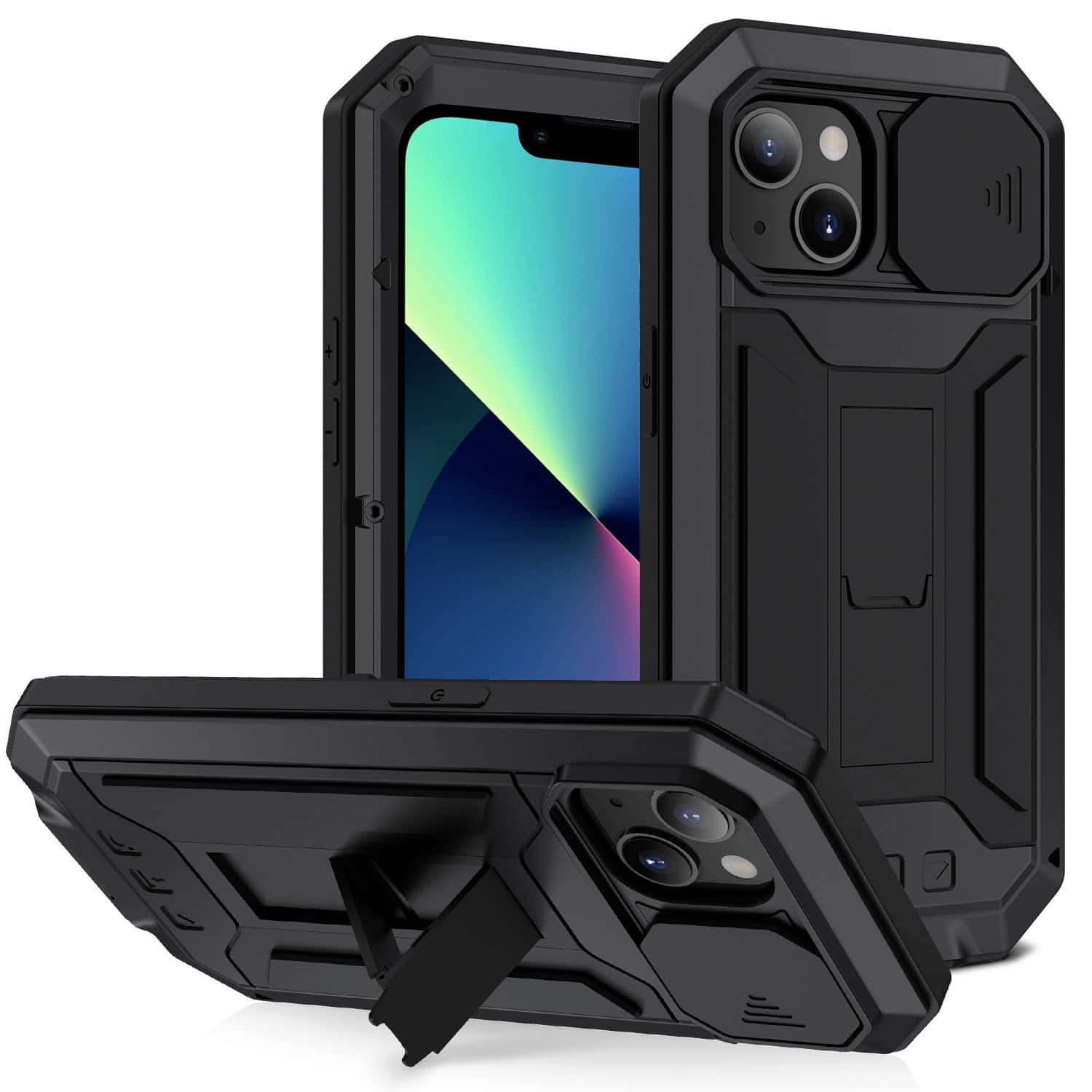 Stofdicht metalen hoes iPhone 13 Mini - Zwart Main Image