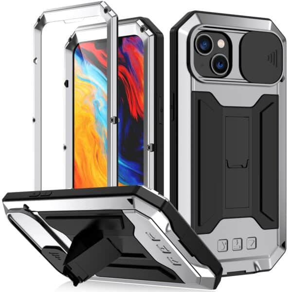 Stofdicht metalen hoes iPhone 14 Plus - Zilver