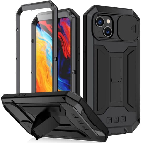 Stofdicht metalen hoes iPhone 14 Plus - Zwart