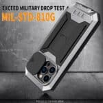Stofdicht metalen hoes iPhone 14 Pro Max - Zilver - 4
