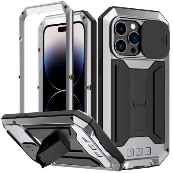 Stofdicht metalen hoes iPhone 14 Pro - Zilver