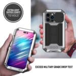 Stofdicht metalen hoes iPhone 14 Pro - Zilver - 2