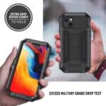 Stofdicht metalen hoes iPhone 14 - Zwart - 2