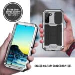 Stofdicht metalen hoes Samsung Galaxy S22 Plus - Zilver - 3