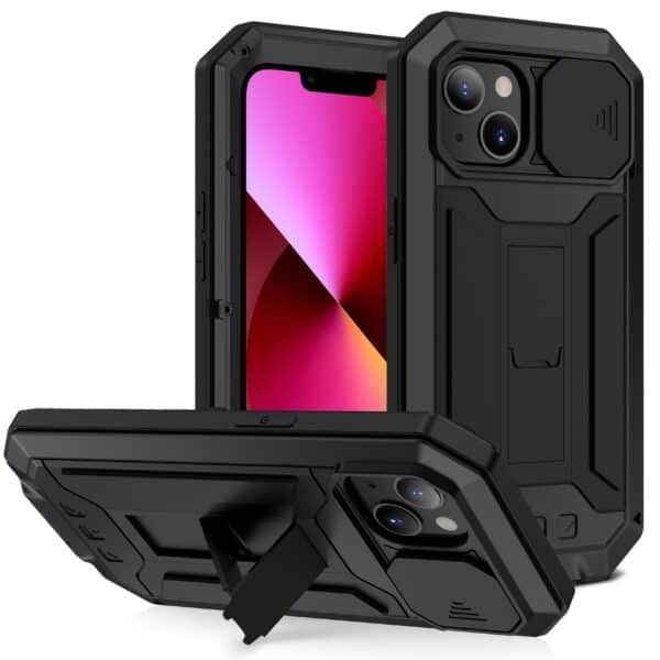 Stofdicht metalen hoes iPhone 13 - Zwart
