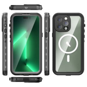 Turtle Shift Volledig waterdicht en stofdicht hoesje iPhone 14 Pro Max - Magnetische ring - 1