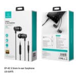 USAMS Bedrade In-Ear Oordopjes 1.2m met 3.5mm AUX aansluiting - Zwart - 12