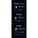 USAMS 10000 mAh magnetische en draadloze Powerbank met transparante achterkant - 6