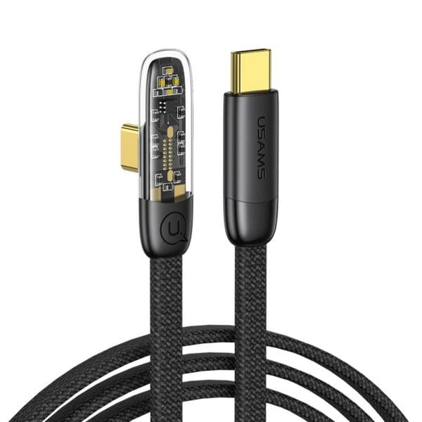 USAMS 100W USB-C naar USB-C Oplaadkabel 1.2m - Snelladen & Dataoverdracht