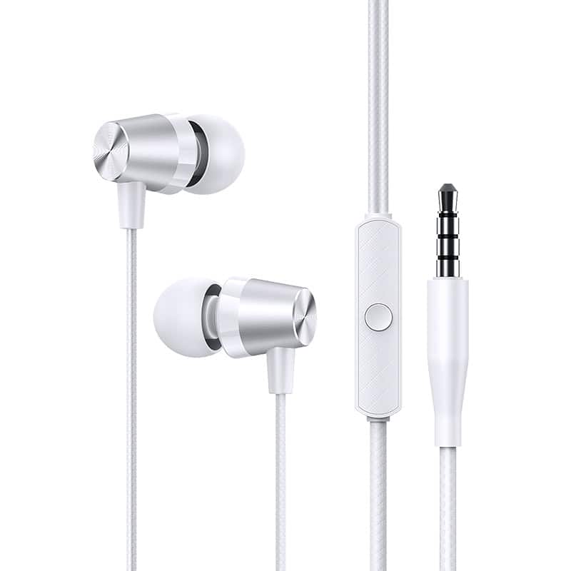 USAMS Bedrade In-Ear Oordopjes 1.2m met 3.5mm AUX aansluiting - Wit Main Image