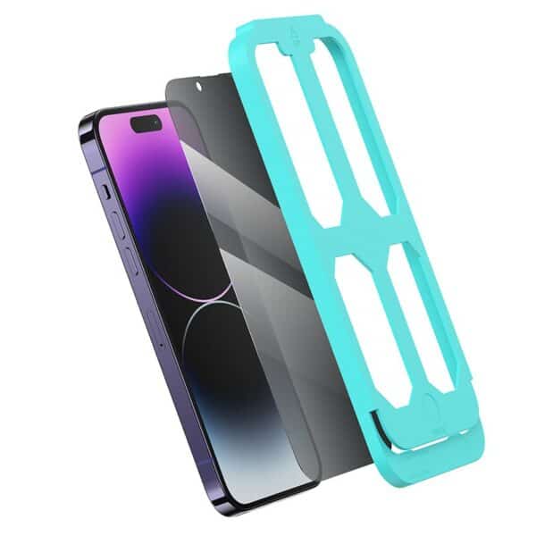 USAMS Privacy Screenprotector met installatie hulpmiddelen - iPhone 14 Pro