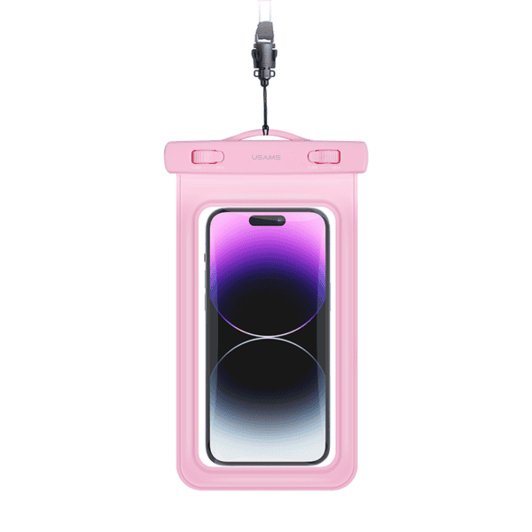 USAMS waterdicht telefoonhoesje tot 7 inch - Roze