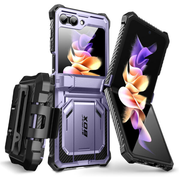 Armorbox Galaxy Z Flip5 hoesje met screen protector - Lavender