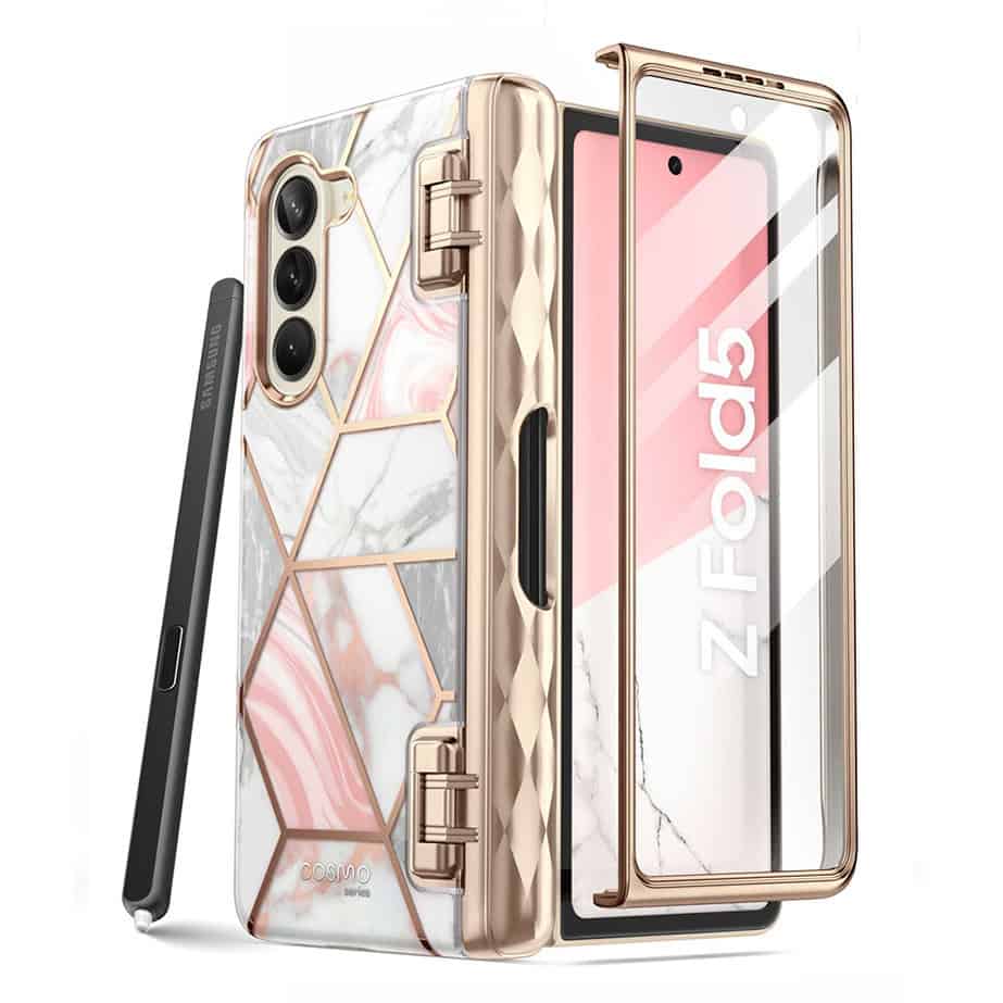 Cosmo 360 hoesje met screenprotector Samsung Z Fold5 - Marmer Main Image