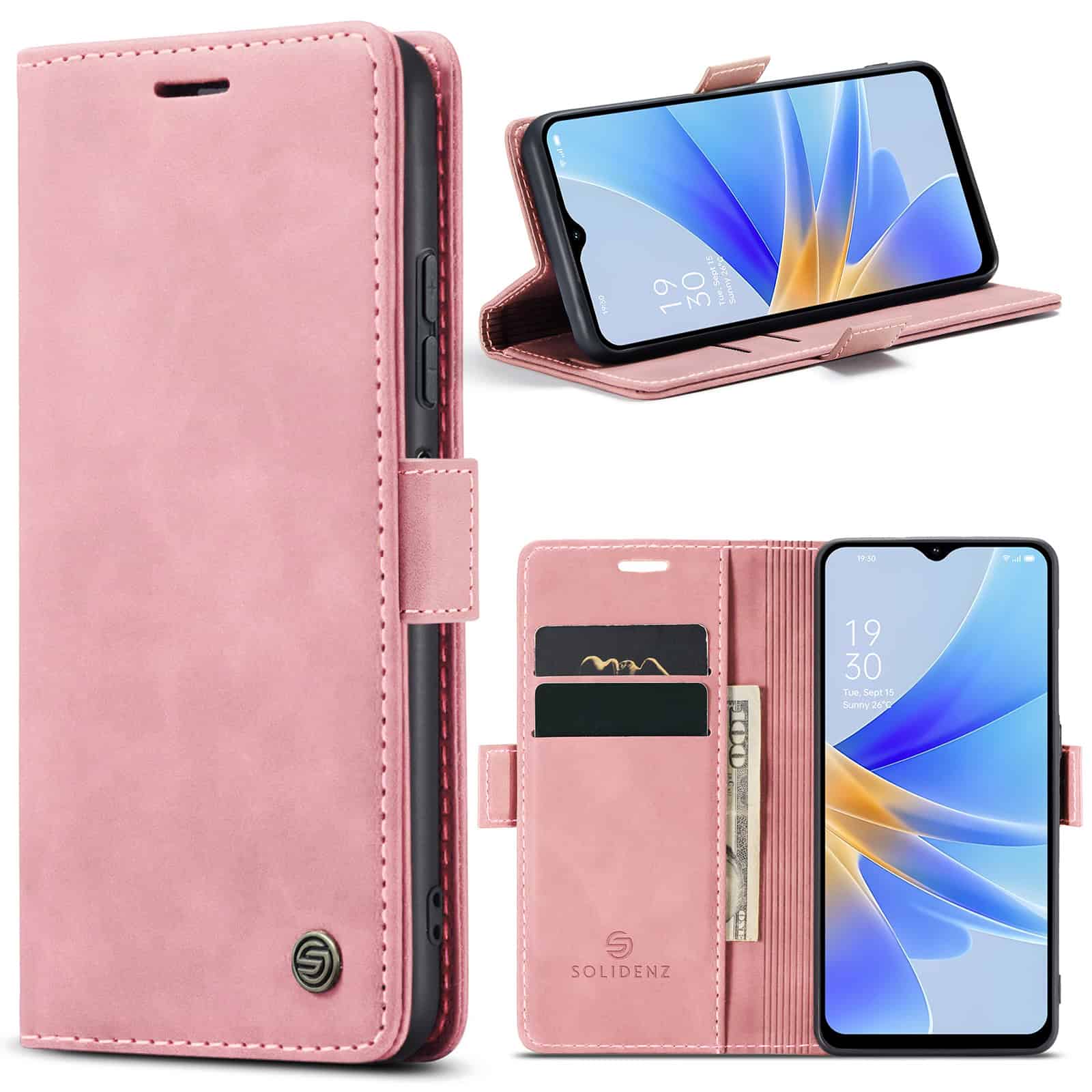 Solidenz Urban Book Oppo A17 hoesje - Roze Main Image
