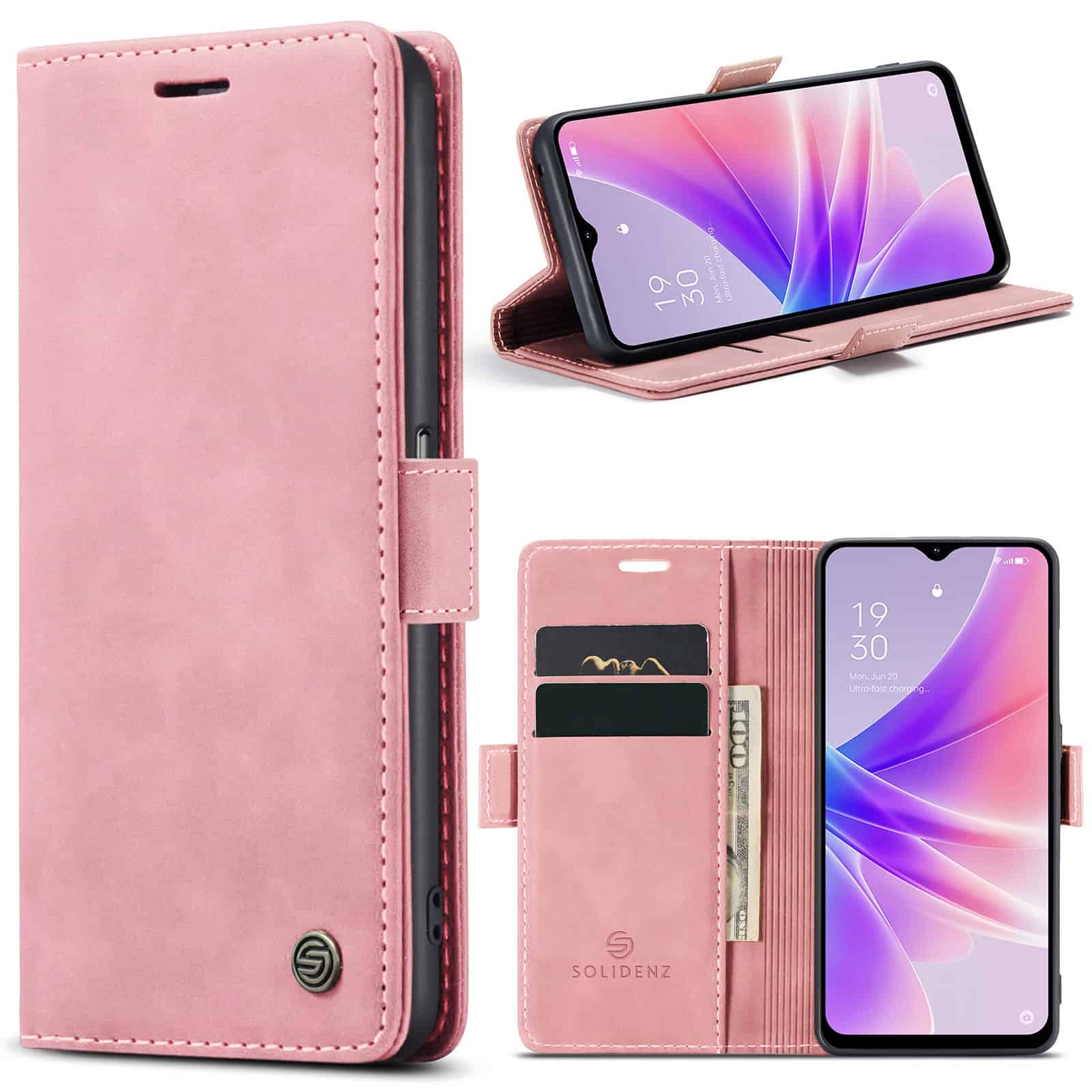 Solidenz Urban Book Oppo A77 5G hoesje - Roze Main Image