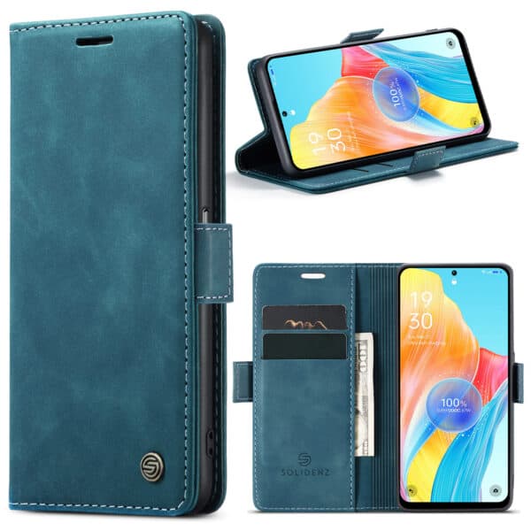 Solidenz Urban Book Oppo A98 5G hoesje - Blauw