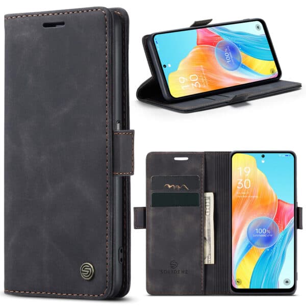 Solidenz Urban Book Oppo A98 5G hoesje - Zwart