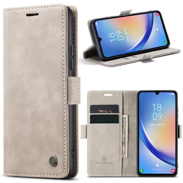 Solidenz Urban Book Samsung A34 hoesje - Beige