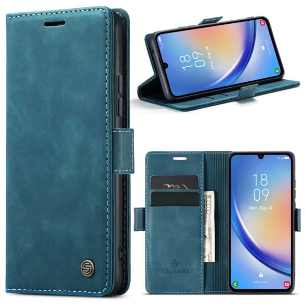 Solidenz Urban Book Samsung A34 hoesje - Blauw