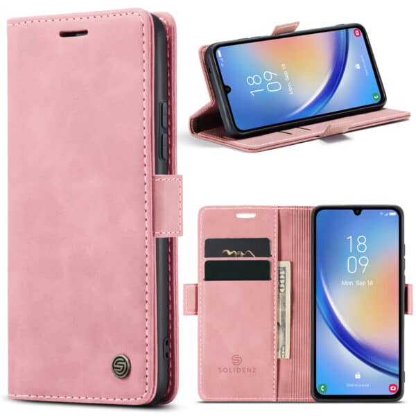 Solidenz Urban Book Samsung A34 hoesje - Roze