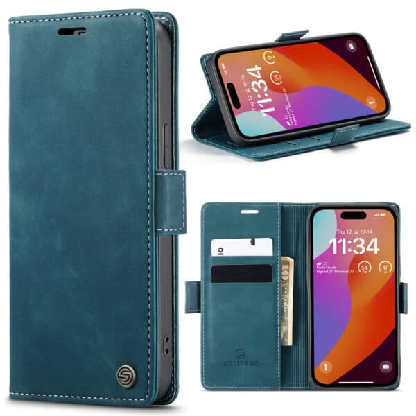 Solidenz Urban Book iPhone 15 Pro Max hoesje - Blauw