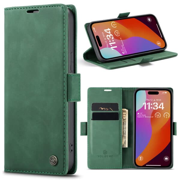 Solidenz Urban Book iPhone 15 Pro Max hoesje - Groen