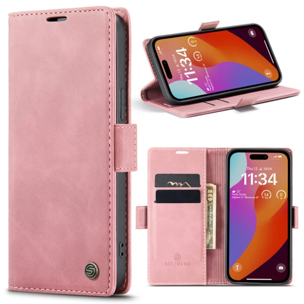 Solidenz Urban Book iPhone 15 Pro Max hoesje - Roze