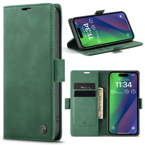 Solidenz Urban Book iPhone 15 hoesje - Groen