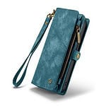iPhone 15 Pro Max hoesje Solidenz wallet met rits en koord blauw - 14