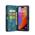 iPhone 15 Pro Max hoesje Solidenz wallet met rits en koord blauw - 3