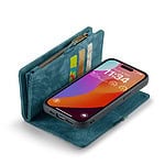 iPhone 15 Pro Max hoesje Solidenz wallet met rits en koord blauw - 4