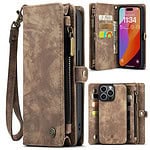 iPhone 15 Pro Max hoesje Solidenz wallet met pasjeshouder bruin Main Image