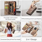 iPhone 15 Pro Max hoesje Solidenz wallet met pasjeshouder bruin - 10