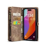 iPhone 15 Pro Max hoesje Solidenz wallet met pasjeshouder bruin - 3