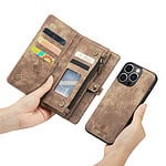 iPhone 15 Pro Max hoesje Solidenz wallet met pasjeshouder bruin - 7