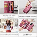 iPhone 15 Pro Max hoesje Solidenz wallet met polskoord rood - 11