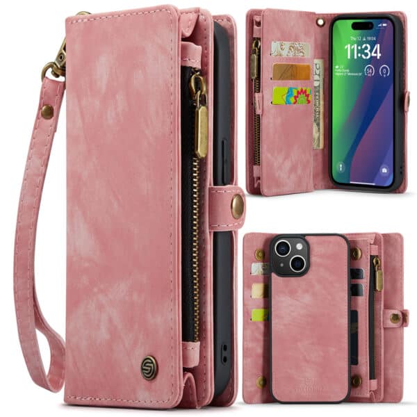 Solidenz Urban Wallet iPhone 14 hoesje - Roze