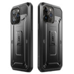Supcase 360 Backcase hoesje met screenprotector iPhone 15 Pro Max - Zwart - 1
