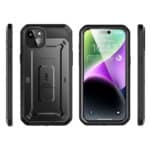 Supcase 360 Backcase hoesje met screenprotector iPhone 15 - Zwart - 1