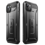 Supcase 360 Backcase hoesje met screenprotector iPhone 15 - Zwart - 2