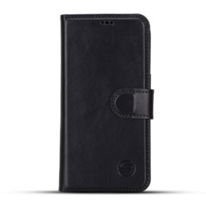 iPhone 15 Pro Max hoesje Solidenz Moda Book case van echt leer zwart Main Image