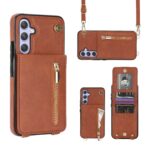 Solidenz Fashion Portemonnee hoesje met koord Samsung Galaxy A55 - Bruin Main Image