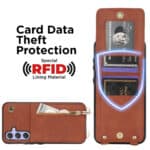 Solidenz Fashion Portemonnee hoesje met koord Samsung Galaxy A55 - Bruin - 4