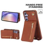 Solidenz Fashion Portemonnee hoesje met koord Samsung Galaxy A55 - Bruin - 5
