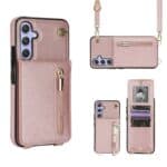 Solidenz Fashion Wallet hoesje met koord Samsung Galaxy A14 - Roségoud Main Image