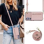 Solidenz Fashion Wallet hoesje met koord Samsung Galaxy A14 - Roségoud - 6