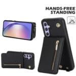 Solidenz Fashion Wallet hoesje met koord Samsung Galaxy S23 FE - Zwart - 5