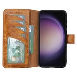 Solidenz Moda Book Samsung S23 Plus echt leren hoesje - Lichtbruin - 3
