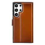 Solidenz Moda Book Samsung S23 Ultra echt leren hoesje - Bruin - 1